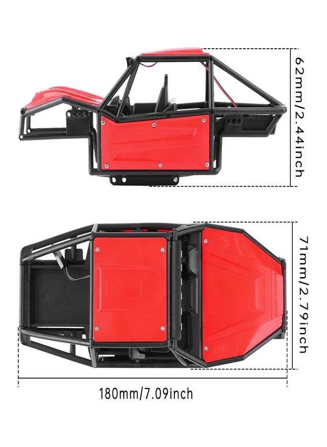 GLOBACT طقم هيكل نايلون من GLOBACT RC لسيارة TRX4M 1/18 RC Crawler قطع غيار للترقية (أحمر) - Image 2